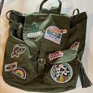 Justice Olive Backpack with Logo